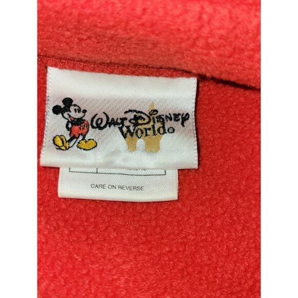 Walt Disney World Womens Medium Red Mickey Mouse Face Fleece Long Sleeve Sweater - Picture 7 of 8
